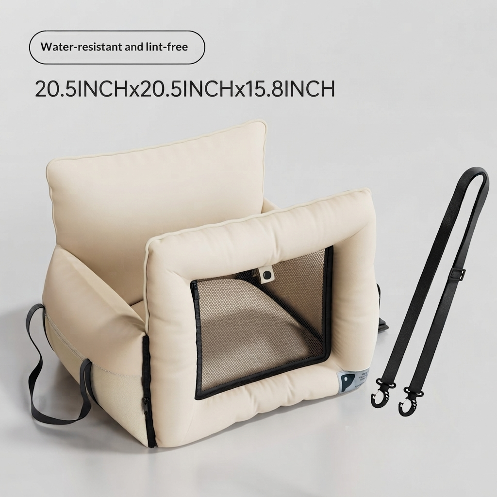 Detachable Washable Pet Car Travel Carrier Seat Bag