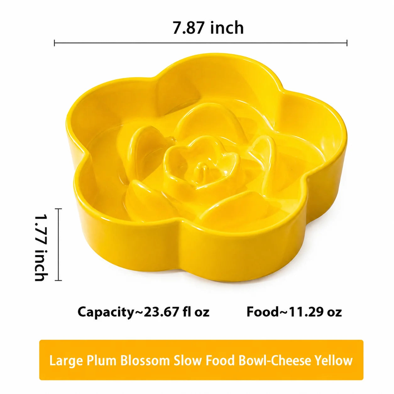 Ceramic Slow Feed Pet Bowl For Healthy Eating