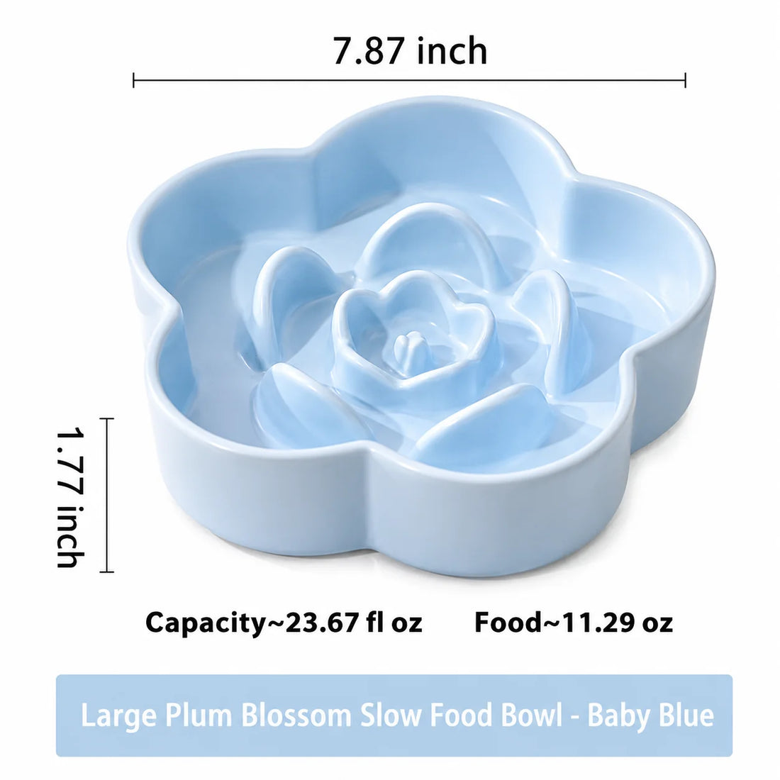 Ceramic Slow Feed Pet Bowl For Healthy Eating