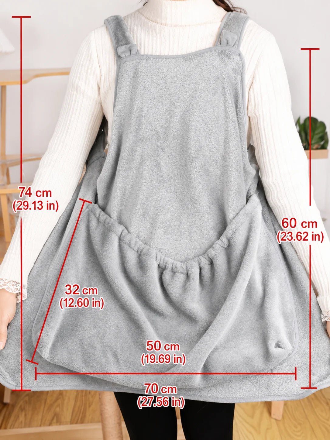 Winter Plush Hanging Pet Carrier Apron Chest Bag