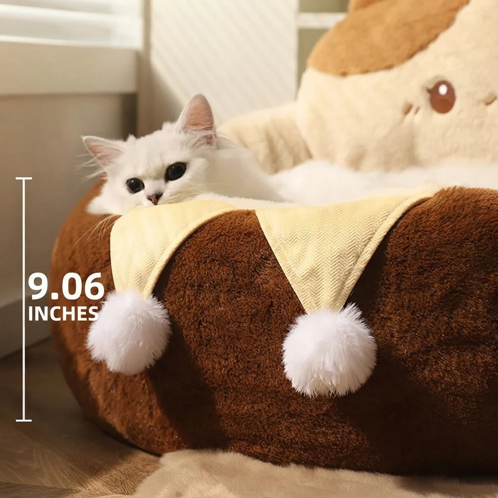 Round Soft Winter Pet Sofa Bed Cushion