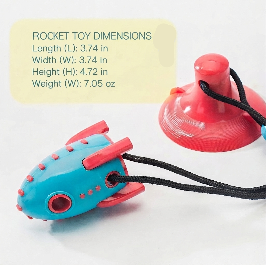 Rocket Treat Dispensing Bite Resistant Pet Chew Toy