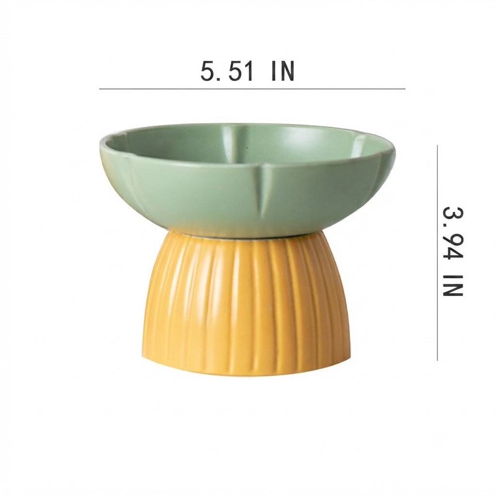 Macaron Color Ceramic Pet Feeding Bowl