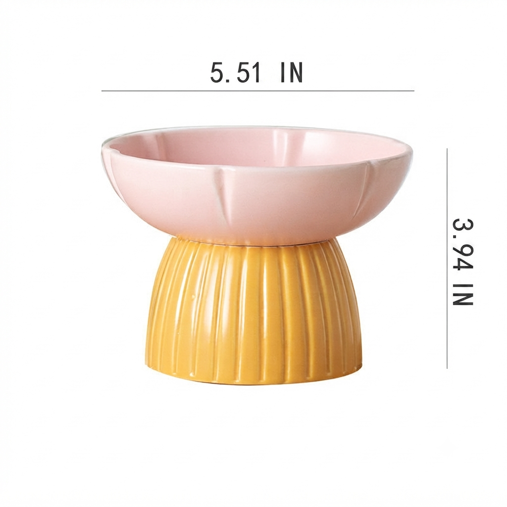Macaron Color Ceramic Pet Feeding Bowl